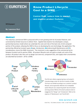 Know Product Lifecycle Cost to a DIME. Control Risk, reduce time to market, and improve product features