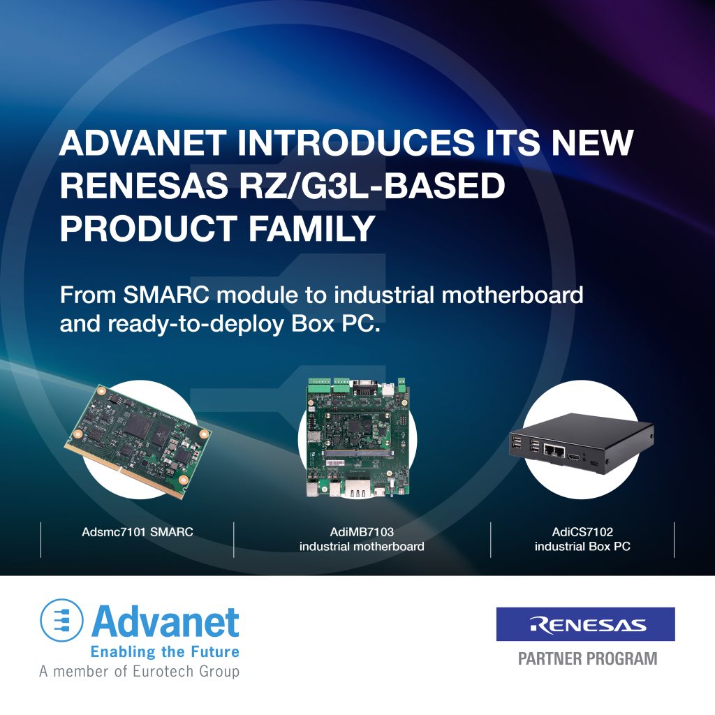 Advanet Introduces Renesas RZ/G3L-Based Industrial Computing Product Family